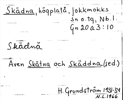 Bild på arkivkortet för arkivposten Skädna