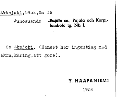 Bild på arkivkortet för arkivposten Akkajoki