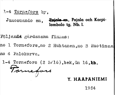 Bild på arkivkortet för arkivposten Tornefors