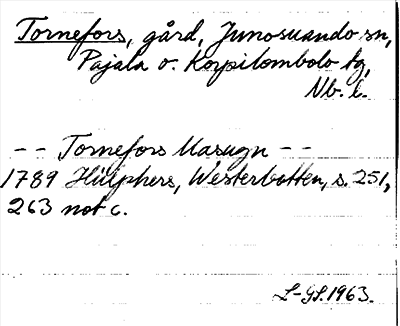 Bild på arkivkortet för arkivposten Tornefors