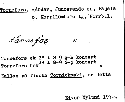 Bild på arkivkortet för arkivposten Tornefors