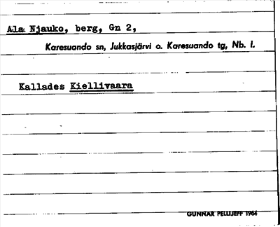 Bild på arkivkortet för arkivposten Ala Njauko