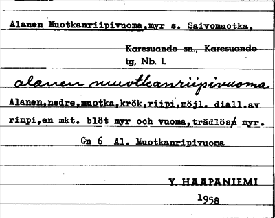 Bild på arkivkortet för arkivposten Alanen Muotkanriipivuoma