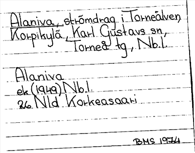 Bild på arkivkortet för arkivposten Alaniva
