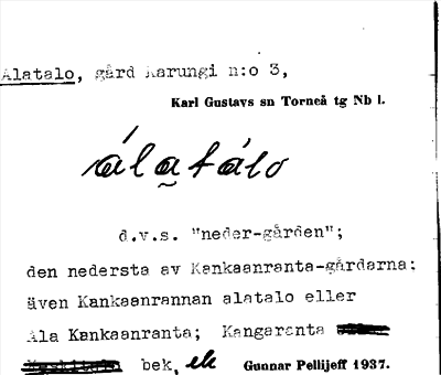 Bild på arkivkortet för arkivposten Alatalo