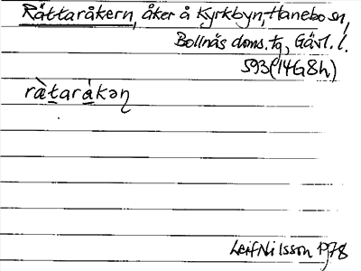 Bild på arkivkortet för arkivposten Rättaråkern