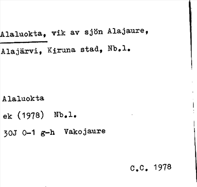 Bild på arkivkortet för arkivposten Alaluokta