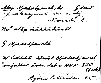 Bild på arkivkortet för arkivposten Alep Njakatjavel