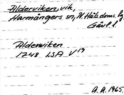 Bild på arkivkortet för arkivposten Alderviken