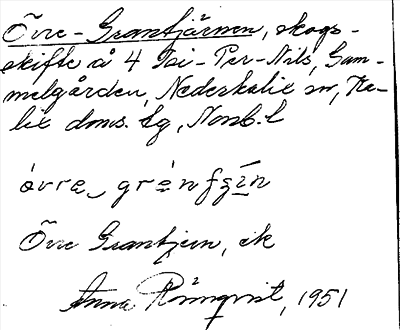 Bild på arkivkortet för arkivposten Övre-Grantjärnen