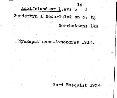 Bild på arkivkortet för arkivposten Adolfslund