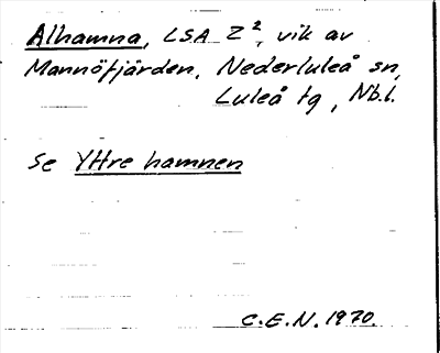 Bild på arkivkortet för arkivposten Alhamna, se Yttre hamnen