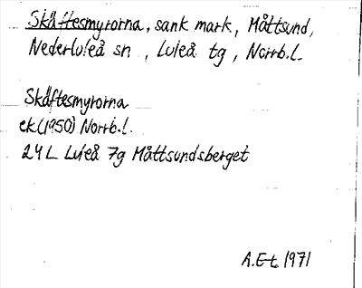Bild på arkivkortet för arkivposten Skäftesmyrorna