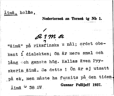 Bild på arkivkortet för arkivposten Äimä