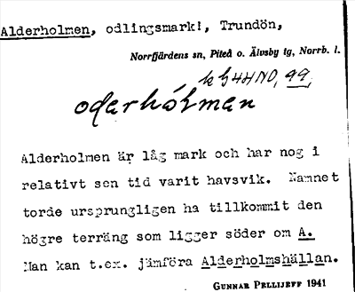 Bild på arkivkortet för arkivposten Alderholmen