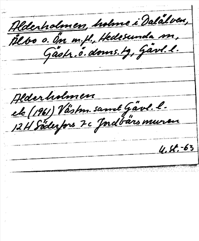 Bild på arkivkortet för arkivposten Alderholmen