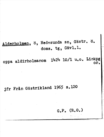 Bild på arkivkortet för arkivposten Alderholmen