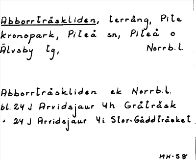 Bild på arkivkortet för arkivposten Abborrträskliden