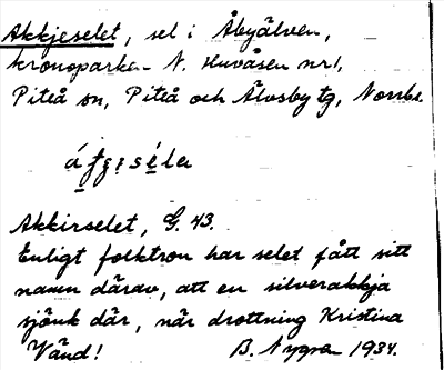 Bild på arkivkortet för arkivposten Akkjeselet