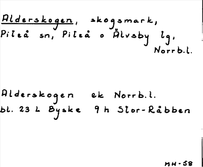 Bild på arkivkortet för arkivposten Alderskogen
