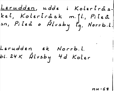 Bild på arkivkortet för arkivposten Lerudden