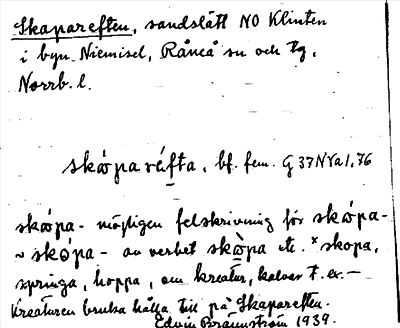 Bild på arkivkortet för arkivposten Skapareften