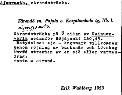 Bild på arkivkortet för arkivposten Ajonranta