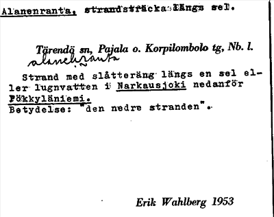 Bild på arkivkortet för arkivposten Alanenranta