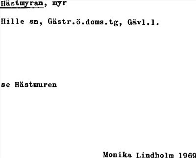 Bild på arkivkortet för arkivposten Hästmyran