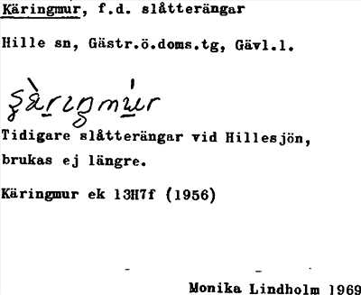 Bild på arkivkortet för arkivposten Käringmur