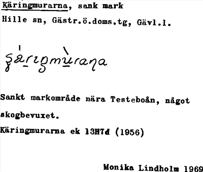 Bild på arkivkortet för arkivposten Käringmurarna