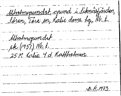 Bild på arkivkortet för arkivposten Alholmgrundet