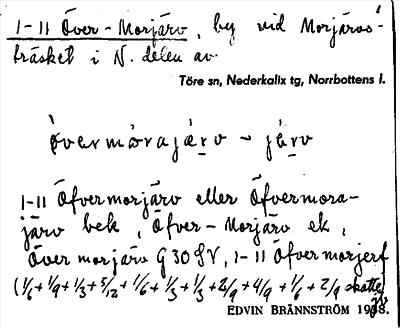 Bild på arkivkortet för arkivposten Över-Morjärv