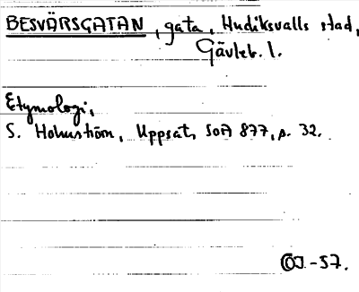 Bild på arkivkortet för arkivposten Besvärsgatan