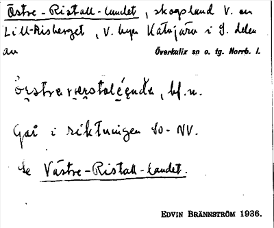 Bild på arkivkortet för arkivposten Östre-Ristall-landet