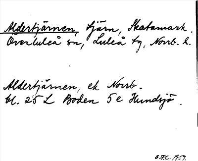 Bild på arkivkortet för arkivposten Aldertjärnen