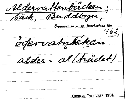 Bild på arkivkortet för arkivposten Aldervattenbäcken