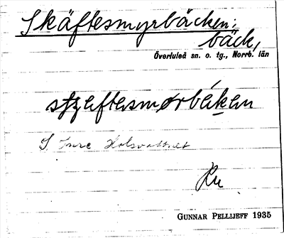 Bild på arkivkortet för arkivposten Skäftesmyrbäcken