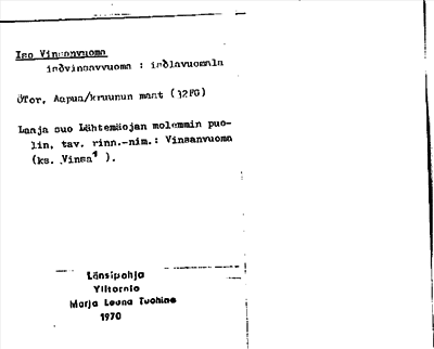 Bild på arkivkortet för arkivposten Iso Vinsanvuoma
