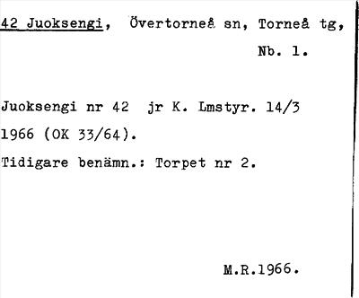 Bild på arkivkortet för arkivposten Juoksengi