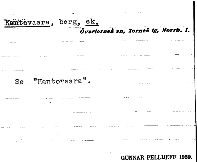 Bild på arkivkortet för arkivposten Kantavaara, se Kantovaara