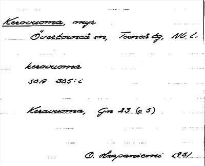 Bild på arkivkortet för arkivposten Kerovuoma