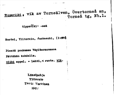 Bild på arkivkortet för arkivposten Tippaviiki