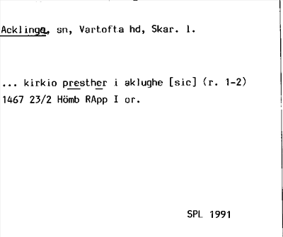 Bild på arkivkortet för arkivposten Acklinga