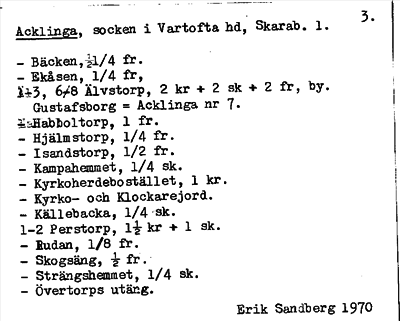 Bild på arkivkortet för arkivposten Acklinga