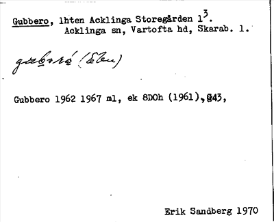 Bild på arkivkortet för arkivposten Gubbero