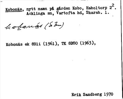 Bild på arkivkortet för arkivposten Kobonäs