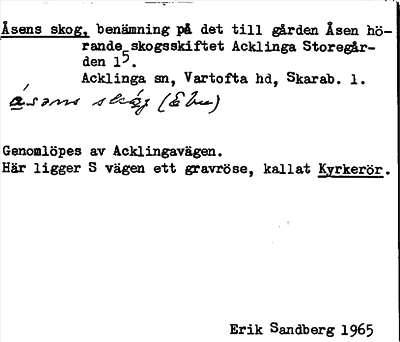 Bild på arkivkortet för arkivposten Åsens skog