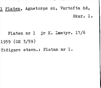 Bild på arkivkortet för arkivposten Flaten
