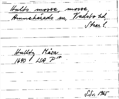 Bild på arkivkortet för arkivposten Hults mosse